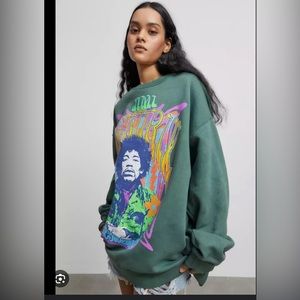 Urban Outfitters Green Graphic Sweatshirt